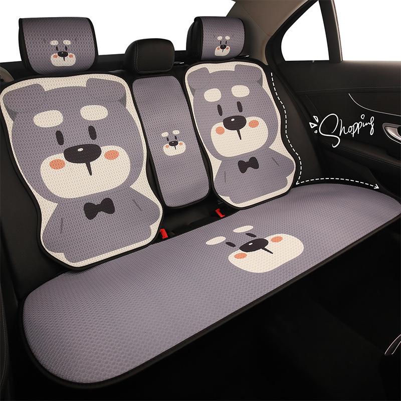 Schnauzer Cartoon Car Seat Cushion for BYD Seagull, Dolphin, Seal 05