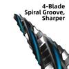 Four Spiral Flute Step Drill Bit Spiral Groove Wood Metal Hole Opener Punch Holes Drill Bit