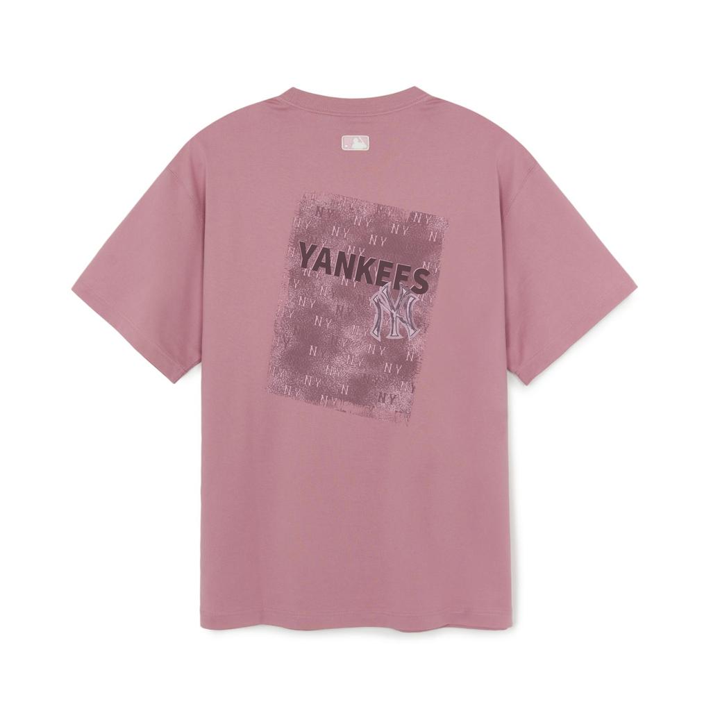 MLB Monotive Vintage Overfit New York Yankees Crew Neck Oversized Short Sleeve T-Shirt Unisex Tops 3ATSM0854-50PKL