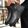 Marke Herren China-Chic Kurzstiefel Winter Herren Erste Schicht Rindsleder Seitenreißverschluss Bequem Warm Mid Top Board Schuhe