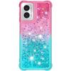 Case for Motorola Moto G 5G 2024 Case Women Girls Cute Clear Glitter Heavy Duty Shockproof Back Cover Soft TPU Phone Case for Moto G 5G 2024 Gradient