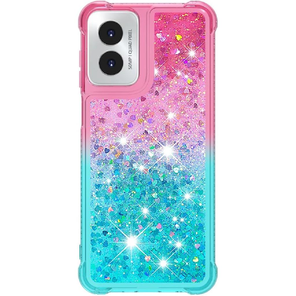 Case for Motorola Moto G 5G 2024 Case Women Girls Cute Clear Glitter Heavy Duty Shockproof Back Cover Soft TPU Phone Case for Moto G 5G 2024 Gradient