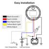 0-190 Ohm Fuel Float Sensor + Fuel Level Gauge 7 Color Light Auto Marine RV Boat Car 2" 52mm Fuel Tank Level Gauge 12V24V