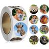 50-500Pcs Animal Reward Stickers Stationery Stickers 1Inch Round Gift Decorative Label
