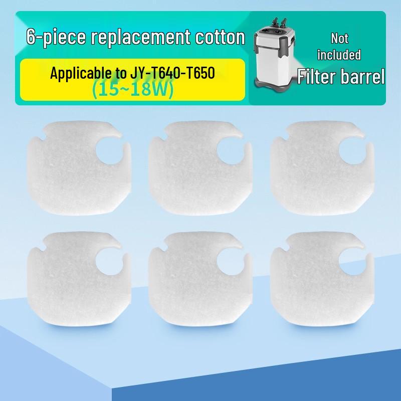 Jingye Runder biochemischer Aquariumfilter, Ersatz-Baumwolle (Gelb)