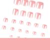 Solid Color Pink Pedicure Stickers - Wearable Coated Nail Tips for Manicures