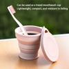 Lightweight to Carry Silicone Folding Cup Mountain Camping Outdoor Use Travel Retractable 180ml Mini Coffee Cup Drinking Cup With Cover Reusable
