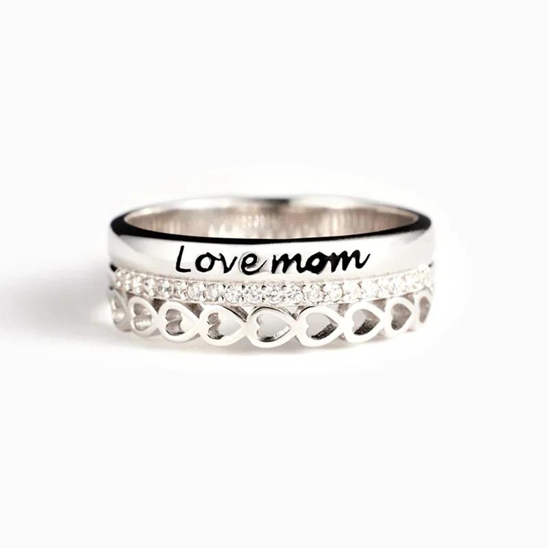 Huitan Love Rings for Mother Hearts Wedding Anniversary Gift  Color Fashion Luxury Women Rings Birthday Present Jewelry