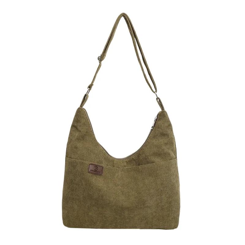 Women's Velvet Crossbody Bags Monochromatic Large Capacity Casual Shoulder Bags High Quality