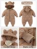 Maeau Newborn Baby Girl Romper for Fall and Baby Outdoor Cold Weather Long Bear Baby Light Size 73 Winter, Coat, One-Piece, Coverall, Sleeve, Design,
