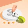1 Set Säuglingslöffel Lebensmittelqualität rostfreies Silikon BPA-freies Säuglingsgabel-Löffel-Set Kindergeschirr für Zuhause