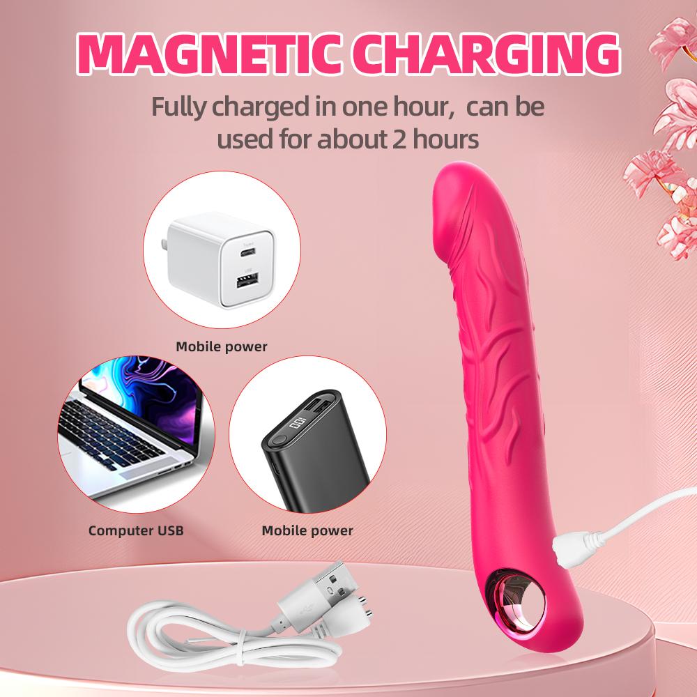 Telescopic Vibrator Penis Vibrating Female Masturbator Powerful AV Magic Wand Clitoris G-Spot Vibration Massager Female Sex Toys Adult Supplie