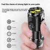 1 Set Plastic Three Eyed Mini Super Powerful Flashlights Rechargeable Torch Light Tactical Flashlights High Power Led Flashlight