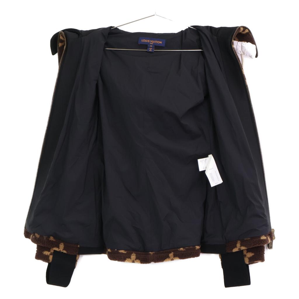 Louis Vuitton Domestically Authorized RW212B HZ3 Monogram Boa Zip-up Parka Jacket 34 Dark brownUsed