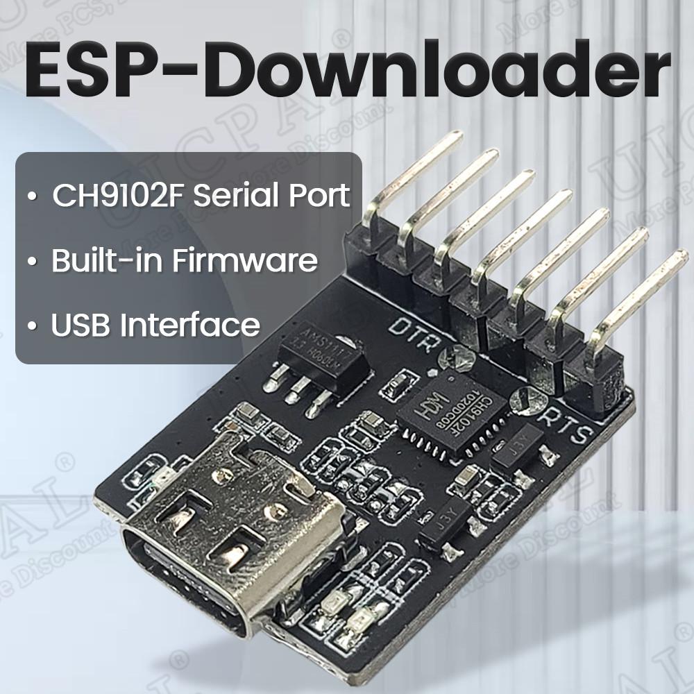 CH9111F Downloader Module Chip Serial Port Download 7Pin Program Burning for ESP11 MINI TYPE-C USB to UART RS111 RS181