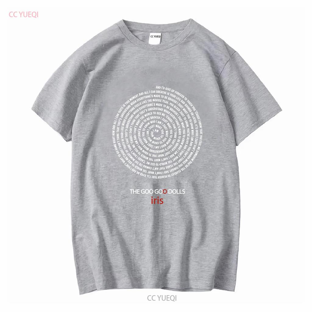 The Goo Dolls Iris Muzyka czarna MĘSKA KOSZULKA S 2345XL Prezent Fani długi rękaw vintage Prana streetwear Rozciągliwa Lekko Miękka
