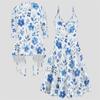 Women Plus Size Two Piece Outfit Long Sleeve Open Front Jacket Cami Maxi Dress