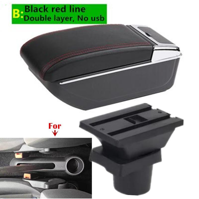 For Volkswagen UP Armrest Box For Skoda Citigo VW UP Seat Mii Car Armrest Storage Box with USB LED Light Retrofit Car Accessorie