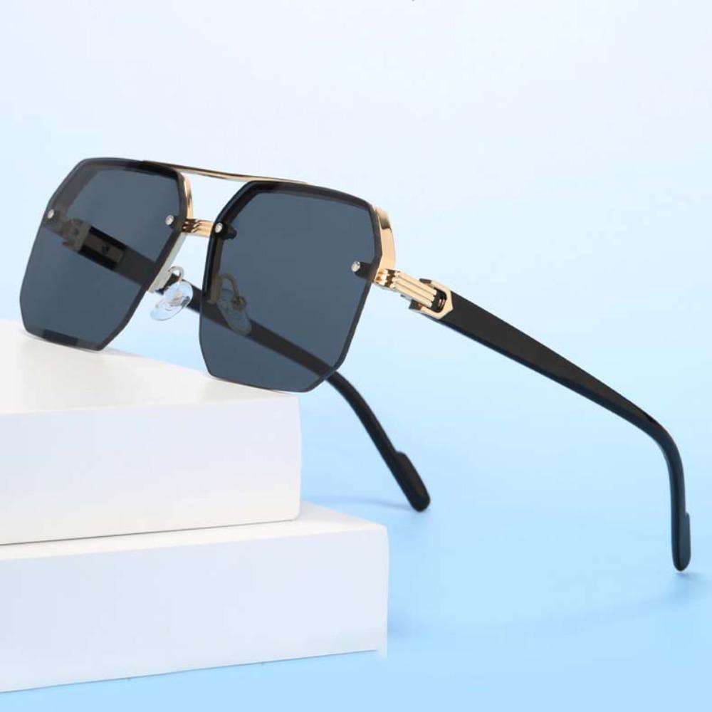 UV400 Men Zinc Zinc Alloy Sunnies Classic Anti-UV Glasses Catwalk Women HD Sunglasses Business
