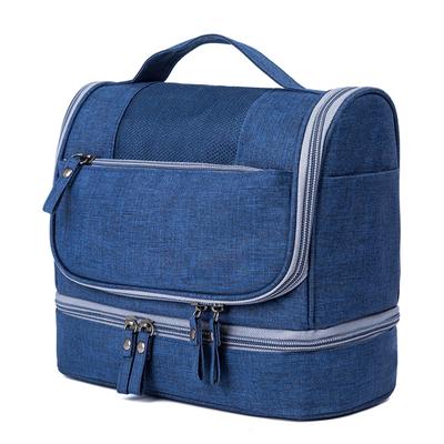 Travel Makeup Bag Portable Makeup Bag Waterproof Double Zipper Pouch Large Capacity Wet Dry