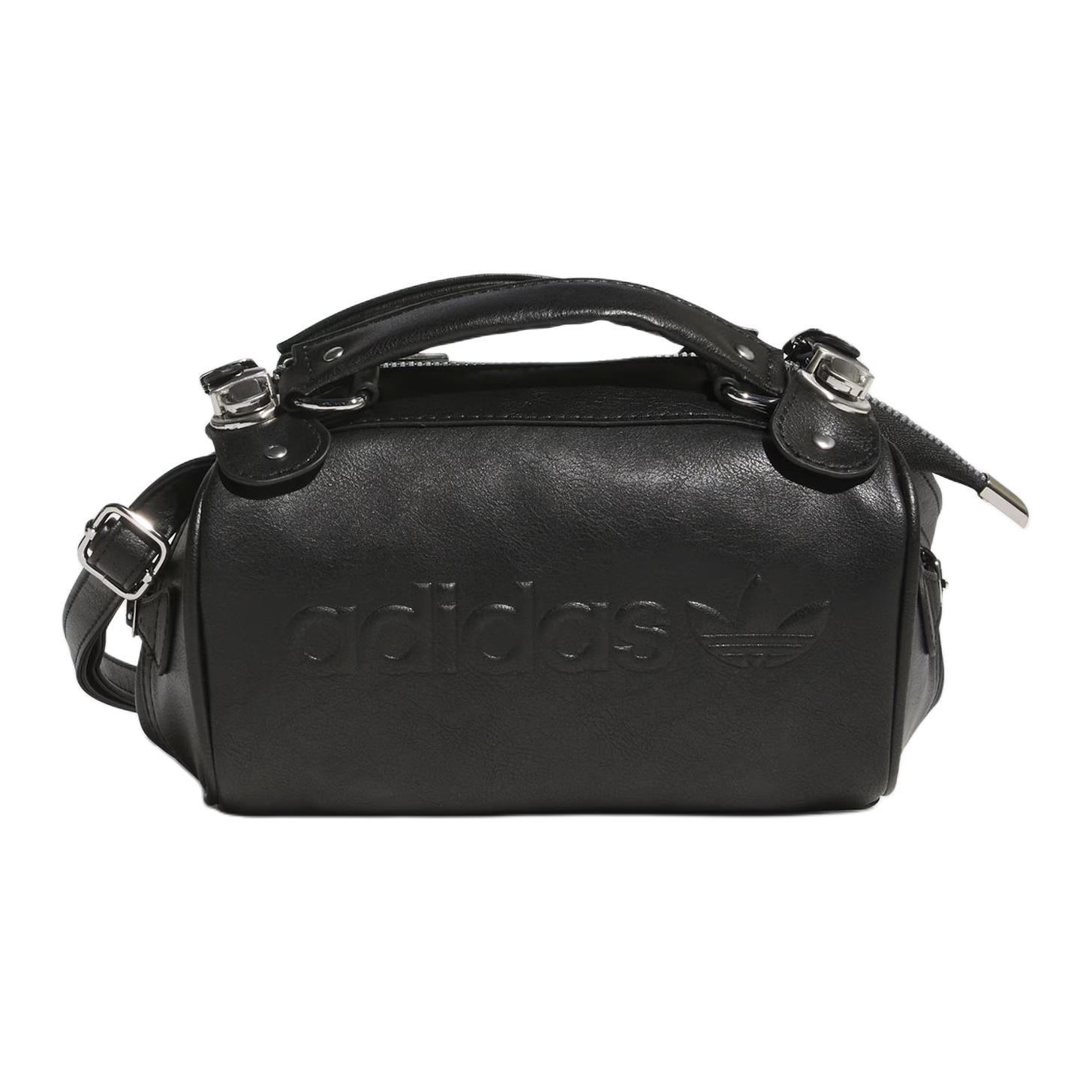 

Новая полиуретановая сумка-подушка Adidas, сумка-цилиндр, одноплечная сумка-тоут, обычная, унисекс, черная JV9276 18.0*10.9*10.9CM