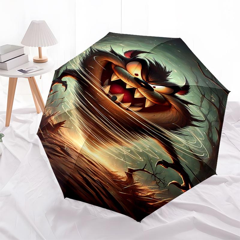 

Tazmanian Devil Tornado Umbrella: Automatic Opening & Closing, Foldable Design, 8-Rib Iron Frame, Ideal Gift for Fans and Travelers0104126a