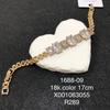 XUPING Jewelry Iced Out Synthetic CZ Colorful Gemstone Artificial Stone Clasp Gold Color Plated Pink Women Heart Tennis Bracelet