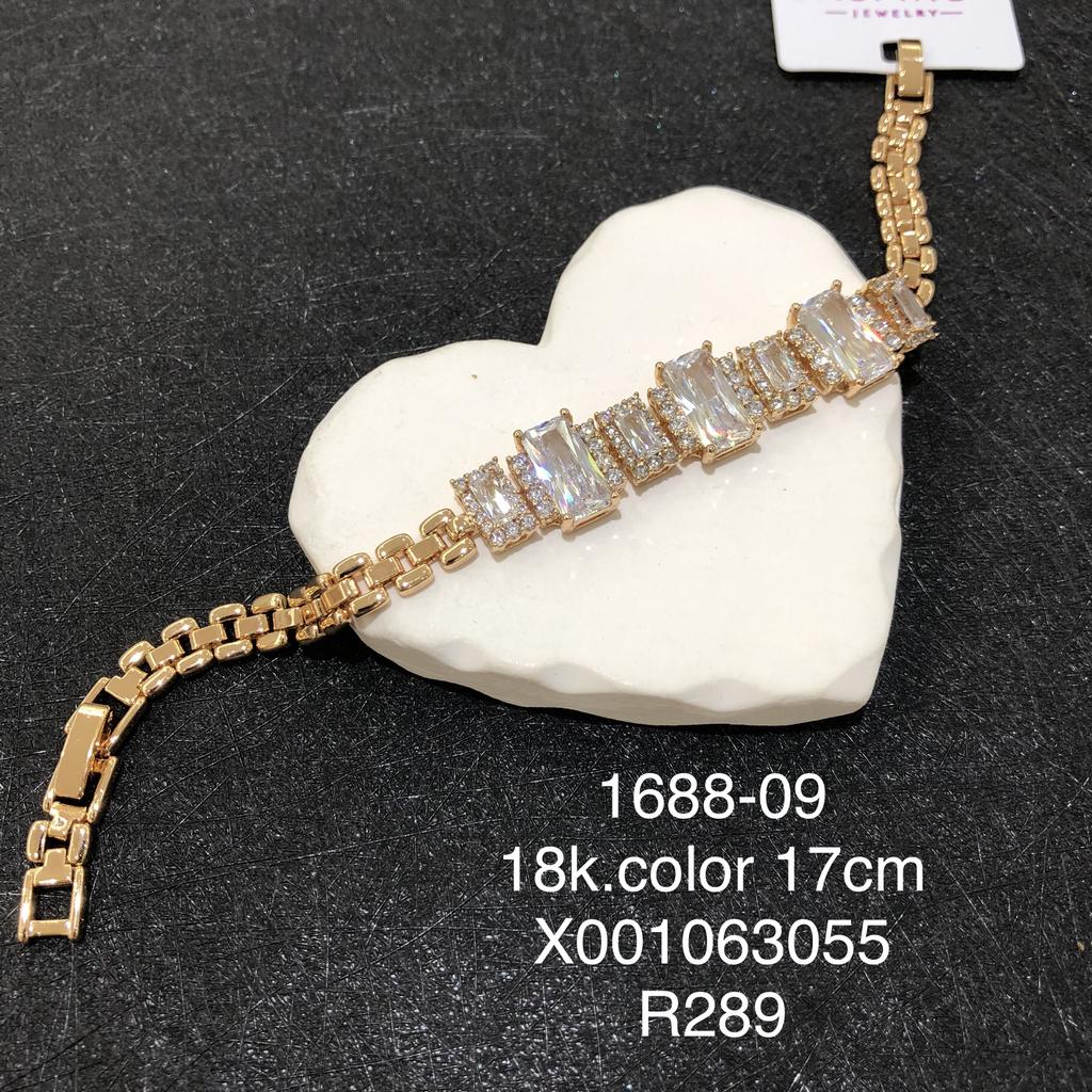 XUPING Jewelry Iced Out Synthetic CZ Colorful Gemstone Artificial Stone Clasp Gold Color Plated Pink Women Heart Tennis Bracelet