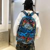 Backpack Men's Graffiti Backpack Senior High School Student Schoolbag