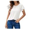 Fashion Women's Round Neck Solid Color  Casual  Short Sleeve T-Shirt