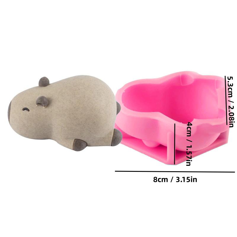 1 STÜCK Niedliche 3D Capybara Silikonform Cartoon Tier Milch Gelee Pudding Silikonform Hausküche Backzubehör