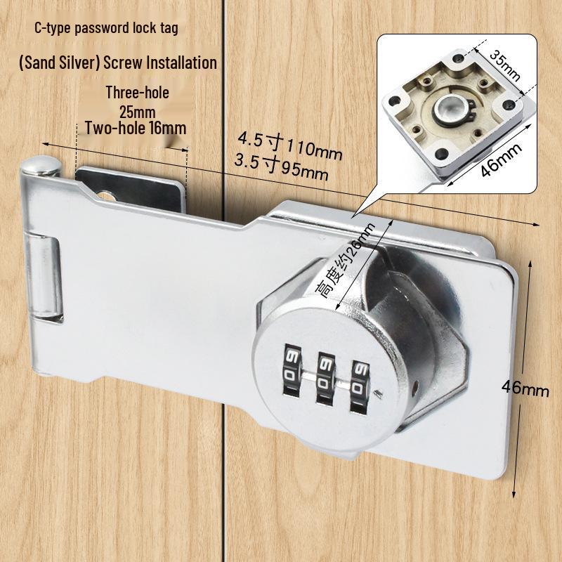 Three-Digit Multi-Purpose Mechanical Password Lock for Cabinets and Drawers