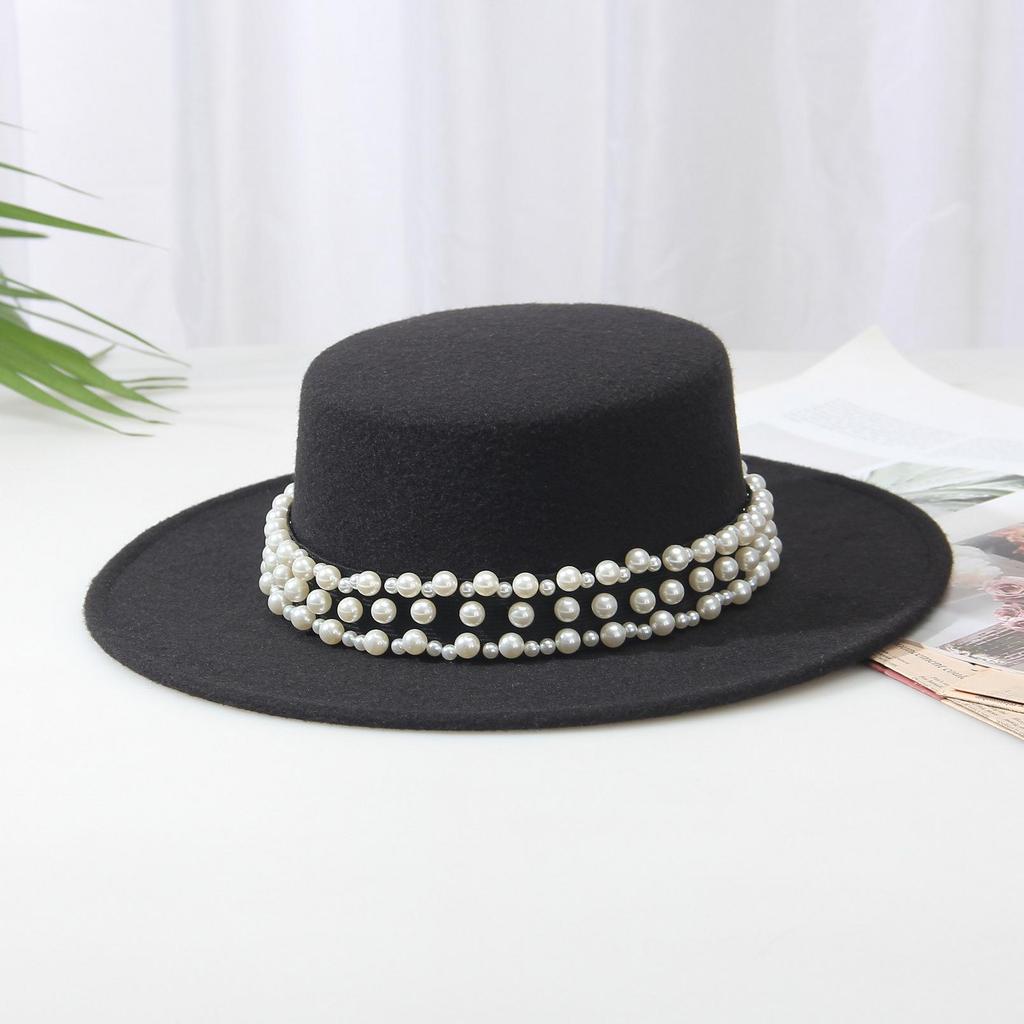 Chapeaux Fedora en Laine Européens et Américains pour Femmes: Style Automne/Hiver avec Chapeaux Jazz Rétro Français à Large Bord