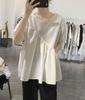 chiffon short simple [TASOGARA] T-shirt, adult, blouse, women's, sleeve, figure-covering top, autumn, summer, stylish, shirt, neat, (JP, alphabet, XL,