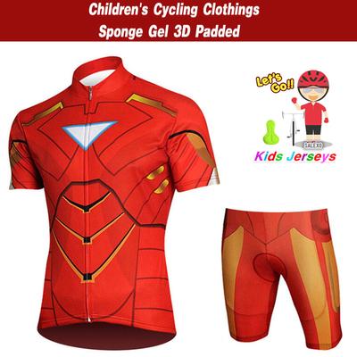 Bike Kids Short Sleeve Cycling Jersey Set Children Breathable Bike Clothing Boy and Girl Summer Breathable Cycling Suit Set