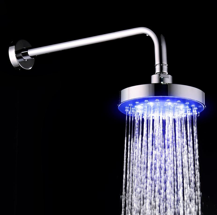 Smart LED Shower Head with Auto Color Changing & Temperature Sensor, High Pressure Rainfall Eco-Friendly Bath Experience, Water