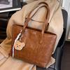 Borsa retrò di grande capacità, Borsa tote alla moda, Semplice borsa a tracolla per il pendolare