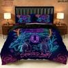 Away Pattern Bedding Quilt Set Quilt Cover Pillowcase Home Birthday Gift(1 * duvet cover + 2 * pillowcase, without core)