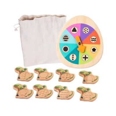 Baby Tactile Sensory Game Montessori Parish Toys Dinosaur Turntable Shape Texture Sensory Memory Play Autism Kid Cognitive Toys