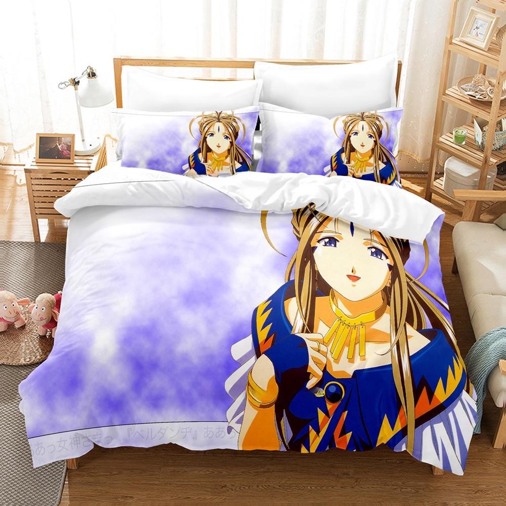 3D Print Anime Oh My Goddess Bedding Set Single Twin Full Queen King Size Bed Set Adult Kid Bedroom Duvetcover Sets Home Textile