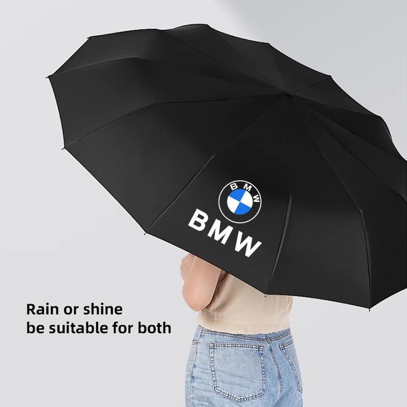 Umbrelă Auto Pliabilă cu 12 Baleine, Gel Negru de Protecție Solară pentru Seria BMW i3 i4 G07 G06 G05 G02 G01 F48 F39 G42 G30 G20 G26 F01 F02