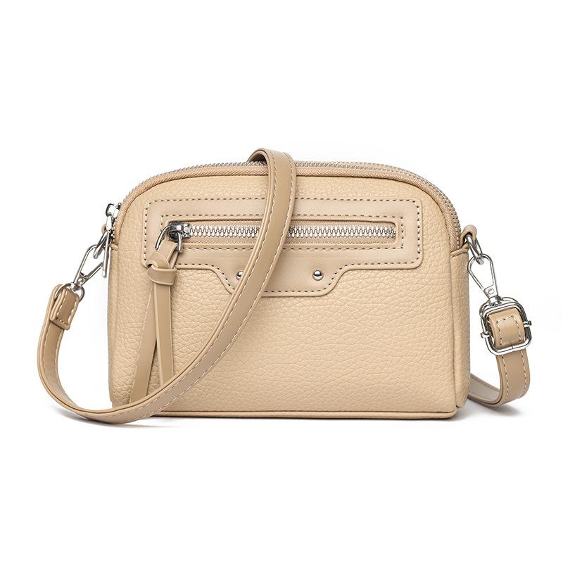 Mobile Phone Bag Women's New Summer Casual Versatile Portable Small Bag Fashionable and Simple Multi-layer Shoulder Messenger Bag