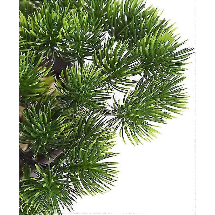 2PC Artificial Plant Welcome Pine Artificial Flower Water Plant Accessories Green Plant Bonsai