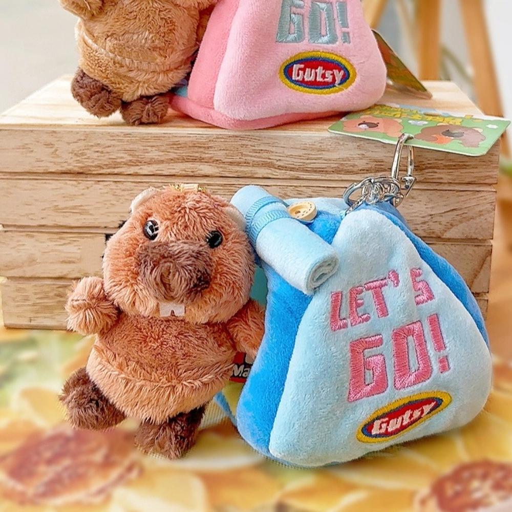 Portable Tent Pendant Cartoon Groundhog Keychain Creative Marmot Keychain Student