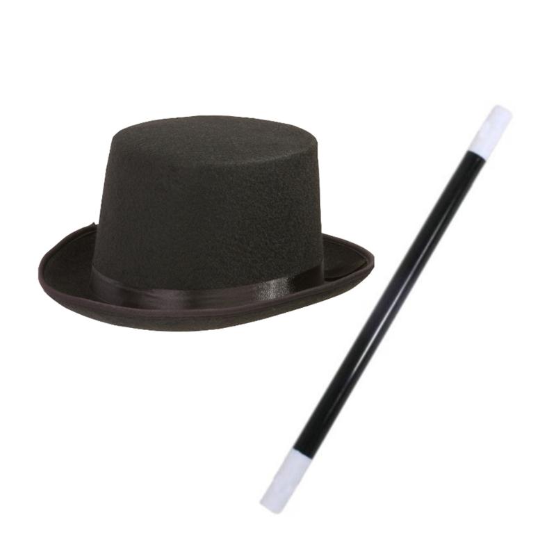 Party Magician Accessory Bundle Includes Cape Hat Wand Bows Tie for Cosplay Fun