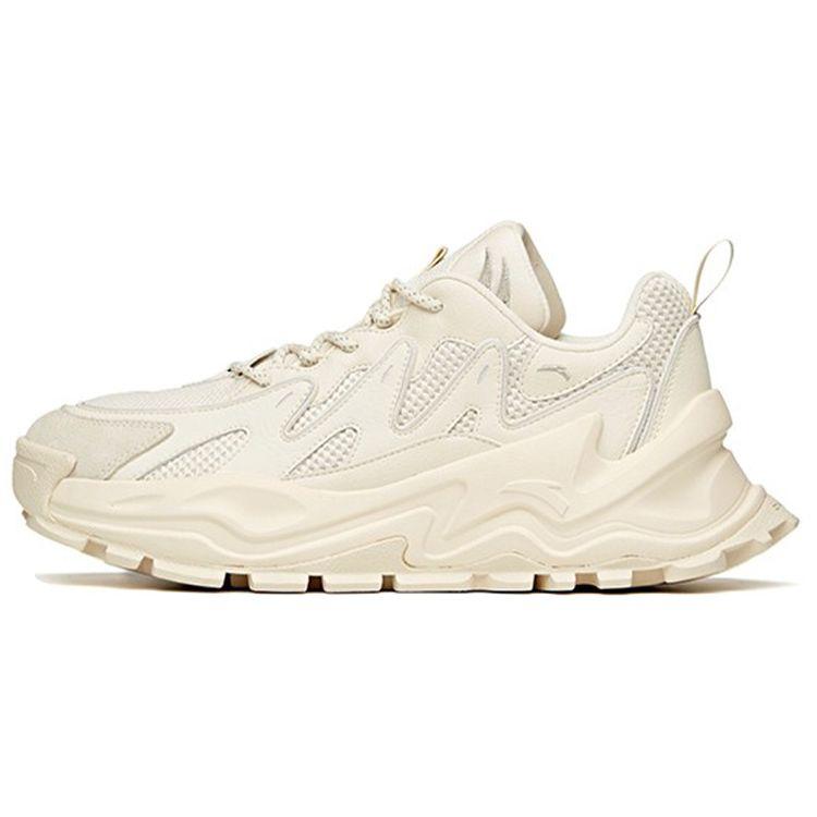 Anta Hot Slip Resistant Durable Low Top Dad Shoes Women Sneakers Light-Beige 912118886-6