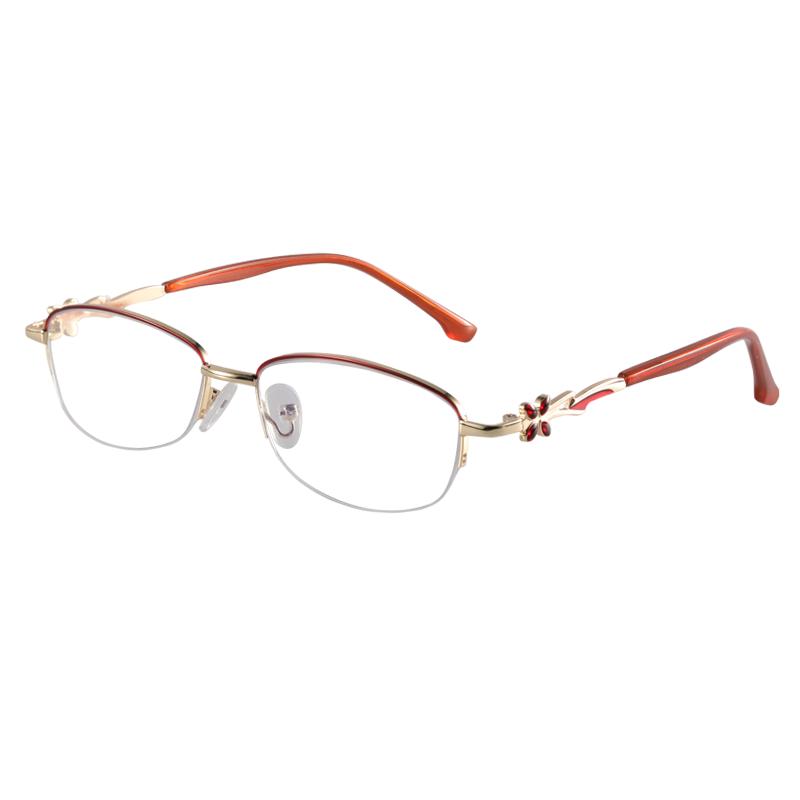 Mr. Pu Women s HD Anti-Blue Light Semi-Rimless Reading Glasses 200 Degree