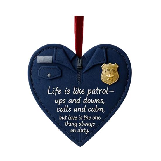 Heart Shaped Christmas Ornament 2D Acrylic Car Rear View Mirror Charm Love Is Like