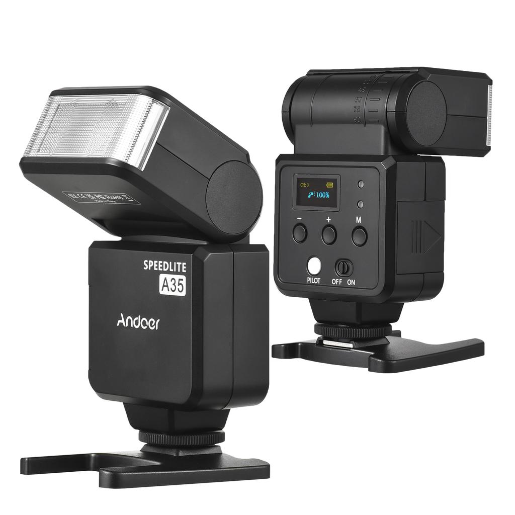 Andoer A35 Universal On-Camera Flash Electronic Speedlite with Universal Hot Shoe GN32 Wireless