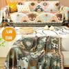 Cartoon Sofa Throw Cover Universal Fit All-Season Knitted Jacquard Blanket Living Room Bedroom Pet-Resistant